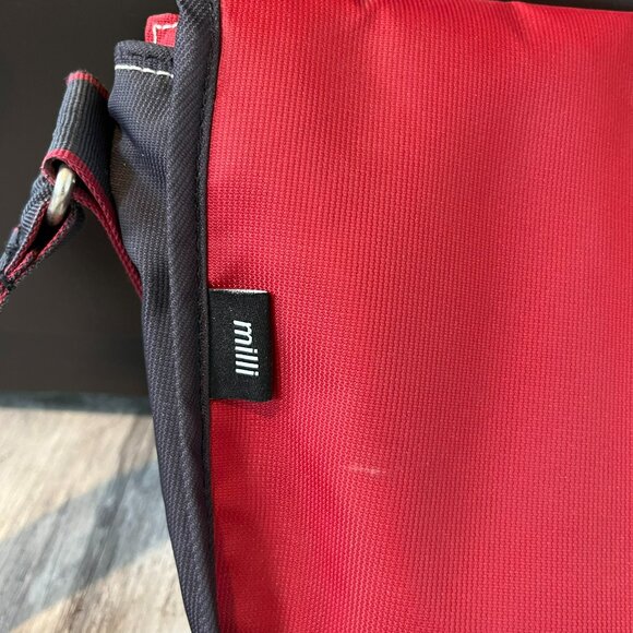 Sherpani Milli Nylon Crossbody Bag Mini-Messenger, Red and Black - Picture 3 of 12